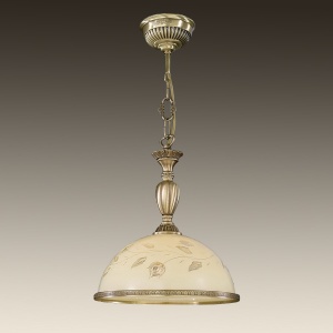 Lustra/Pendul din alama cu sticla decorata design italian D-28cm 6208 101631 universul-luminii.ro