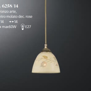 Lustra/Pendul din alama design italian D-14cm 6258 102201 universul-luminii.ro