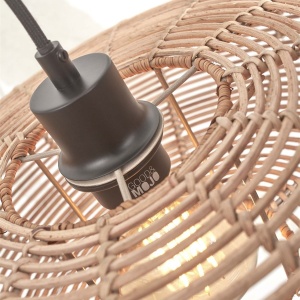 Lustra/Pendul eco din ratan Tanami disc L, nat 213631 universul-luminii.ro