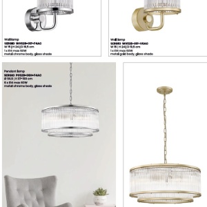 Lustra, Pendul elegant design modern SERGIO auriu P0528-01F-V6AC ZL - Img 6
