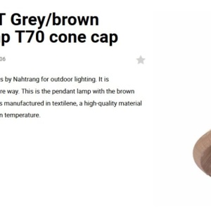 Lustra/Pendul iluminat exterior decorativ SAIGON cone T70 gri/maro 127771 universul-luminii.ro