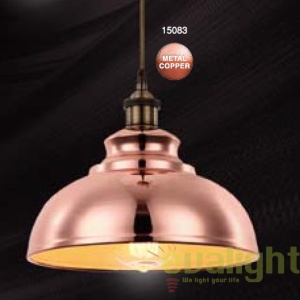 Lustra,Pendul Industrial Style, diam.28,5cm, finisaj cupru, MANDY 15083 GL 65651 universul-luminii.ro