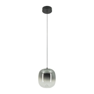 Lustra/Pendul LED design decorativ VITRO gri fumuriu/negru - Img 2