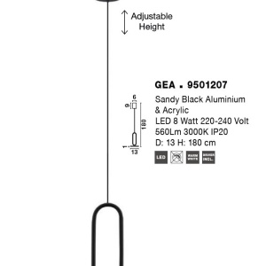 Lustra/Pendul LED stil minimalist GEA - Img 3