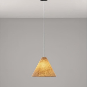 Lustra/Pendul lemn natural, ELYSIAN, D 30cm 167241 universul-luminii.ro