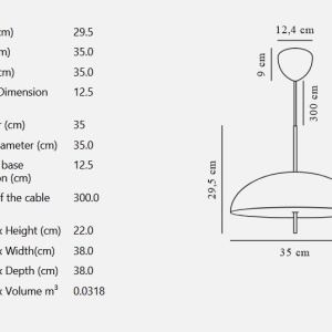 Lustra/Pendul modern design nordic Versale 35cm maro 66991 universul-luminii.ro