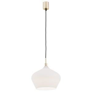 Lustra / Pendul modern design scandinav IRUN 30cm alb opal - Img 1