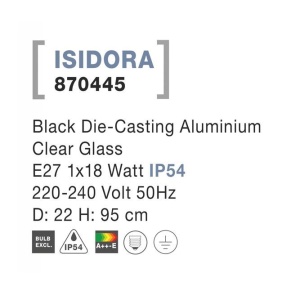 Lustra / Pendul pentru iluminat exterior IP54 ISIDORA NVL-870445 79291 universul-luminii.ro