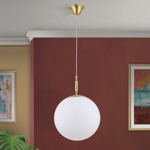 Lustra, Pendul realizat manual ARTDESIGN 30cm, alama mat/ alb opac 241571 universul-luminii.ro