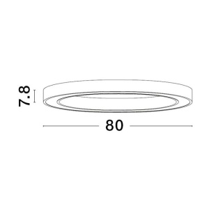 Lustra/Plafoniera LED design slim circular STING Black 80cm 121641 universul-luminii.ro