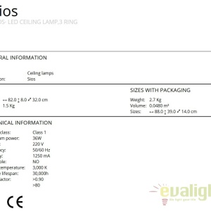 Lustra / Plafoniera LED stil modern Sios SV-518394 65771 universul-luminii.ro