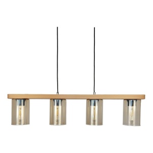 Lustra suspendata clasica fabricata manual din lemn SIENA YELLOW 151401 universul-luminii.ro