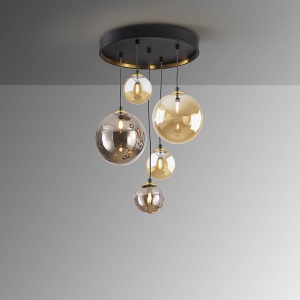 Lustra suspendata cu 5 pendule design modern Dark 222781 universul-luminii.ro