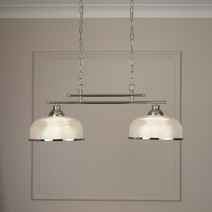 Lustra suspendata design clasic Bistro II 2L argintiu satin 3592-2SS SRT - Img 2