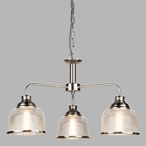Lustra suspendata design clasic Bistro II 3L argintiu satin 1683-3SS SRT 73341 universul-luminii.ro