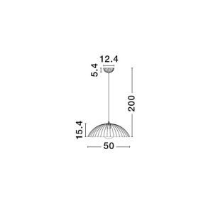Lustra suspendata design decorativ Ciment, AMMOS alb - Img 7