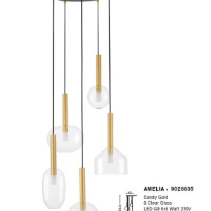 Lustra suspendata design decorativ modern AMELIA 5L 214131 universul-luminii.ro
