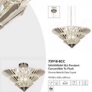 Lustra suspendata design deosebit Savannah 8Lt - Img 4