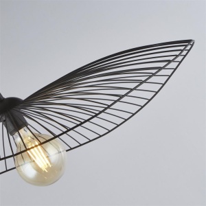 Lustra suspendata design deosebit Wave negru 136311 universul-luminii.ro
