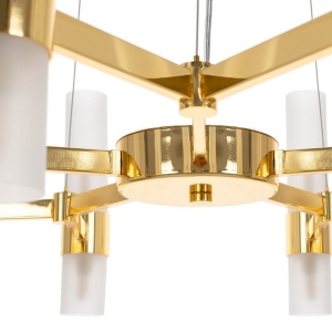 Lustra suspendata design minimalist Tub 10 auriu 161351 universul-luminii.ro