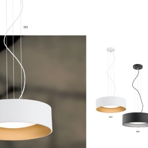 Lustra suspendata design modern circular MOHITO negru/argintiu - Img 2