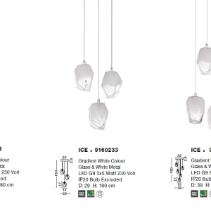 Lustra suspendata design modern decorativ ICE 3L NVL-9160233 76591 universul-luminii.ro