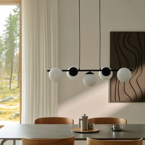 Lustra suspendata design modern Lilly negru5L - Img 3