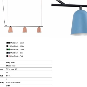 Lustra suspendata design modern Studio roz 161271 universul-luminii.ro