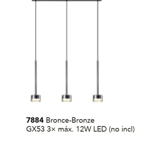 Lustra suspendata design modern TONIC 3L bronz 139431 universul-luminii.ro