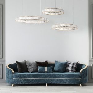 Lustra suspendata LED design ambiental Ring 3B auriu - Img 8