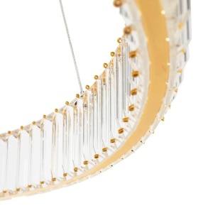 Lustra suspendata LED design ambiental Ring TRIPLES auriu - Img 4