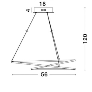 Lustra suspendata LED design modern Viarregio crom - Img 4