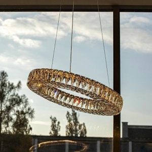 Lustra suspendata LED Florens 80 auriu - Img 8