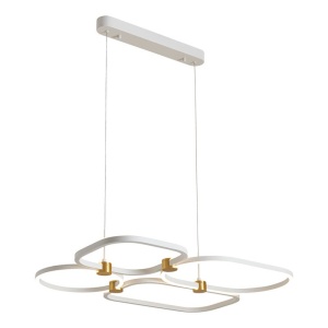Lustra suspendata LED iluminat sus si jos POLA alb/ auriu - Img 2