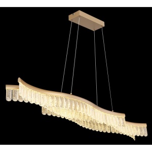 Lustra suspendata, Metal Auriu Mat, Cristale Acrilice, JULIET 67348HG GL 172091 universul-luminii.ro