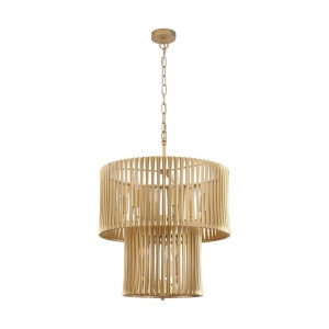Lustra suspendata moderna metal auriu Split 9Lt - Img 3