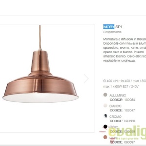 Lustra suspendata / Pendul stil INDUSTRIA Style MOBY SP1 RAME 093697 - Img 2
