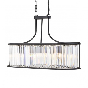Lustra traditionala stil clasic Victoria oval negru 8095-5BK SRT