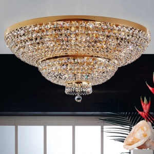 Lustra XXL aplicata cristal Schöler design de lux Sheraton 120cm, 24K gold plated