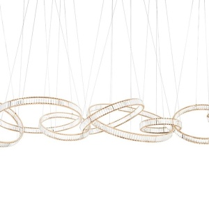Lustra XXL suspendata LED design ambiental Ring LINE 8 auriu 137701 universul-luminii.ro