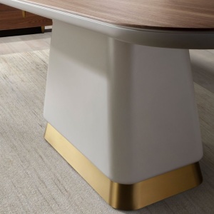 Masa deosebita design LUX Walnut-Bej 200x95cm - Img 7