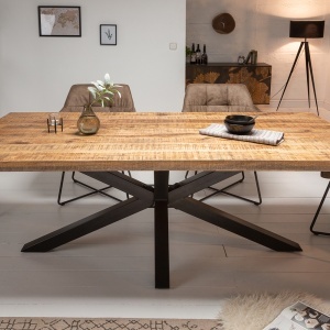 Masa design industrial Galaxie 180cm, mango - Img 5