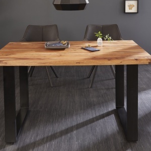 Masa design industrial Iron Craft 120cm Sheesham A-39866 VC - Img 5