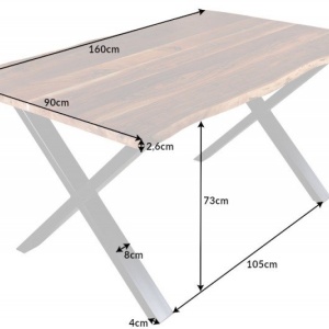Masa design industrial Mammut X 160cm, salcam - Img 5