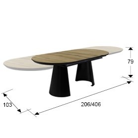 Masa dining extensibila design lux Capri - Img 11