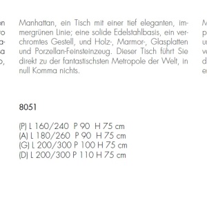 Masa eleganta design LUX Manhattan ceramic 200x100cm - Img 3