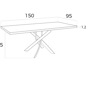 Masa eleganta design modern Veola, 150x95cm AC-F2133-150x95 - Img 2