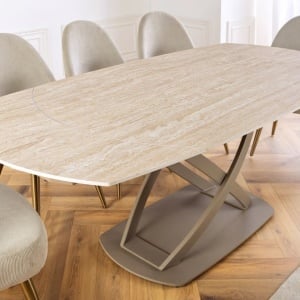 Masa extensibila cu design prin rotire Inception 130-190cm natur - Img 7