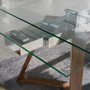 Masa extensibila deosebita design LUX Glass 160-240x90cm - Img 9