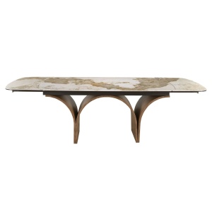 Masa extensibila deosebita design LUX Marble 180-260x100cm - Img 4